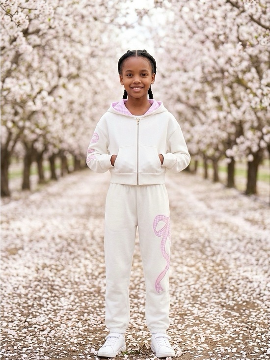 Katie J NYC Other - Katie J NYC White and Pink Jogger Set. Like new